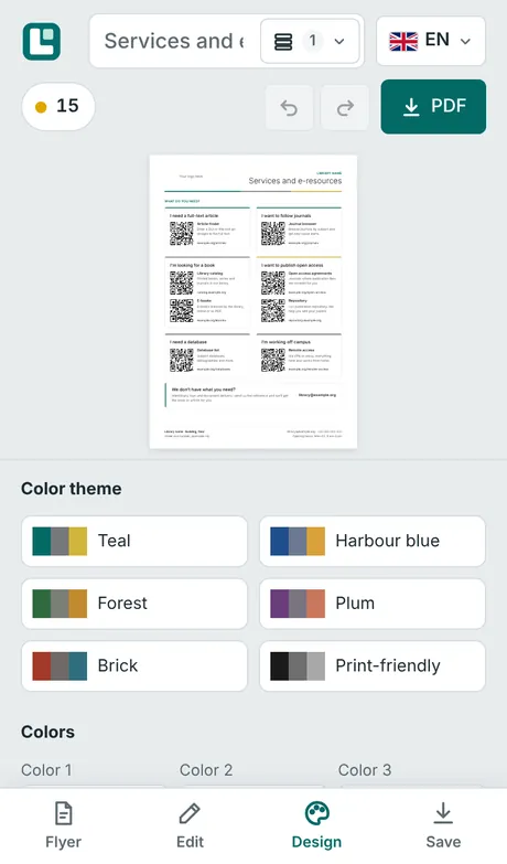 Design view on a phone