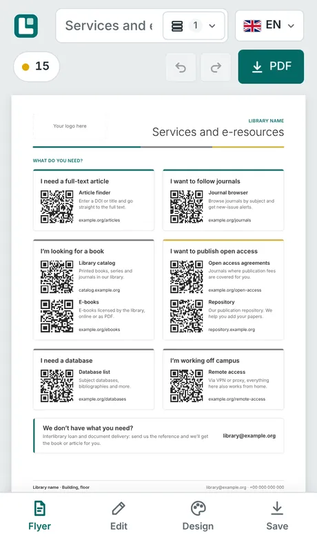 Flyer view on a phone