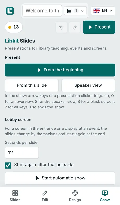 Show view on a phone